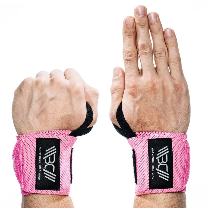 Warm Body Cold Mind Elastic Velcro Wrist Wraps for Powerlifting and Gym, Wrist Support Gear with Strong Stability, Comfortable Fit and Durable Design