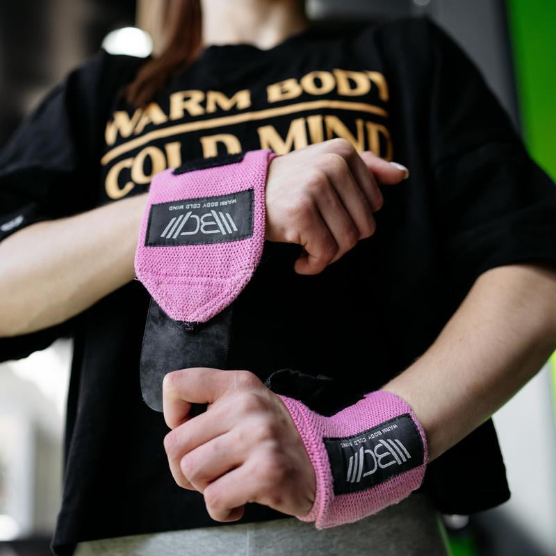 Warm Body Cold Mind Elastic Velcro Wrist Wraps for Powerlifting and Gym, Wrist Support Gear with Strong Stability, Comfortable Fit and Durable Design