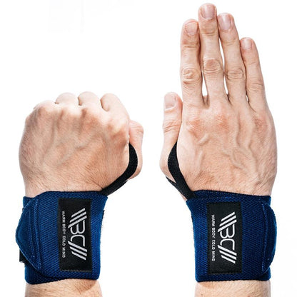 Warm Body Cold Mind Elastic Velcro Wrist Wraps for Powerlifting and Gym, Wrist Support Gear with Strong Stability, Comfortable Fit and Durable Design